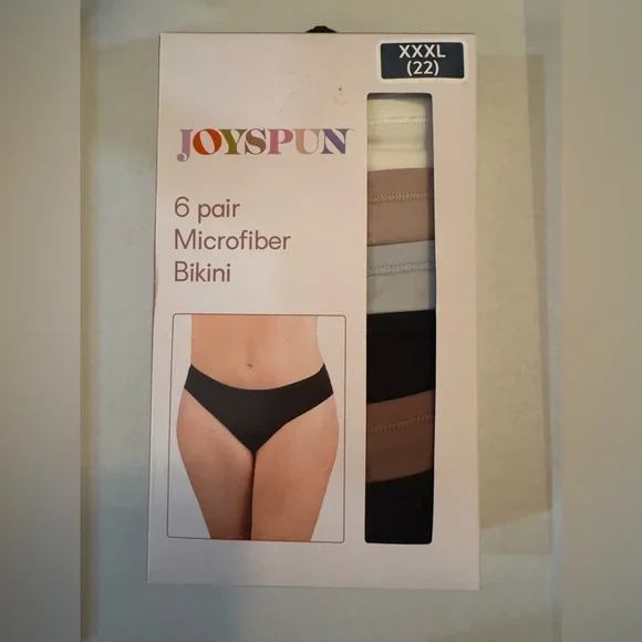 Joyspun Women's Microfiber Bikini Panties, 6-Pack - Picture 12 of 12